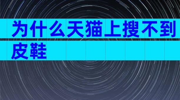 为什么天猫上搜不到皮鞋