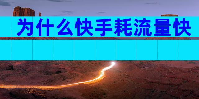 为什么快手耗流量快