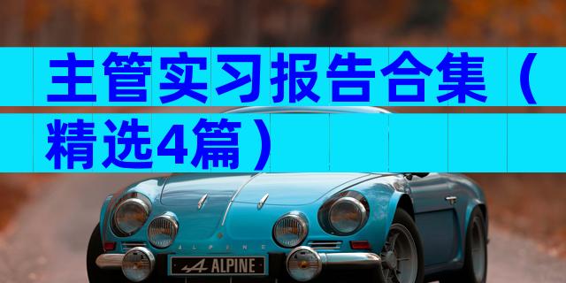 主管实习报告合集（精选4篇）