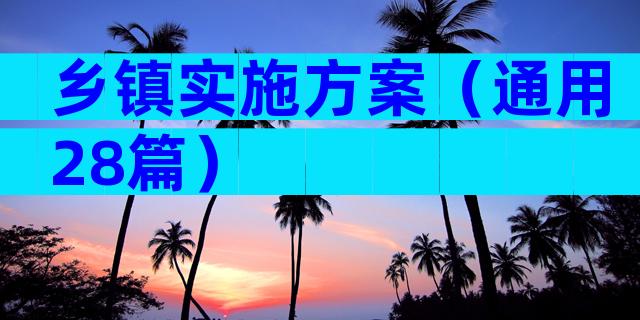 乡镇实施方案（通用28篇）