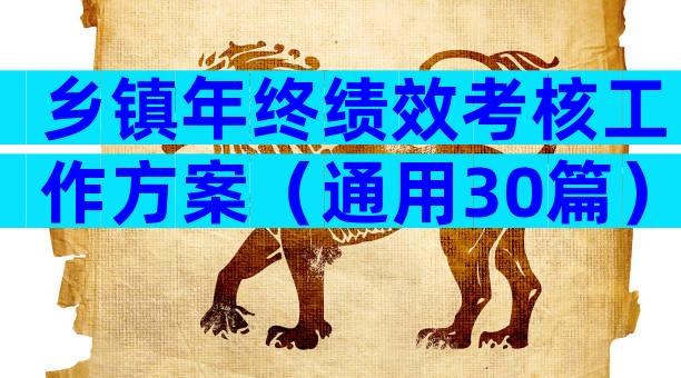 乡镇年终绩效考核工作方案（通用30篇）