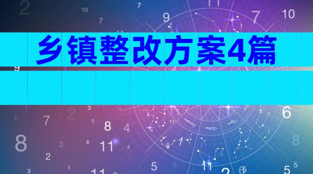 乡镇整改方案4篇
