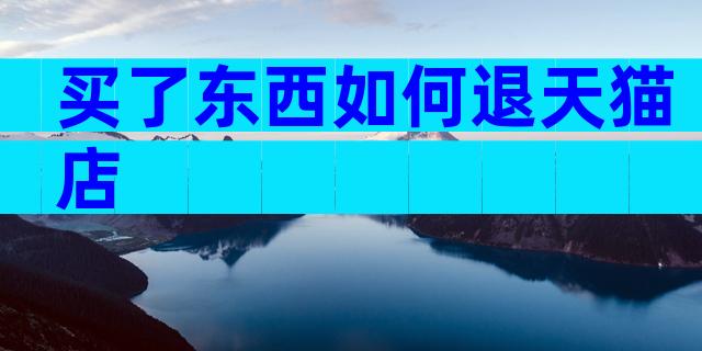 买了东西如何退天猫店