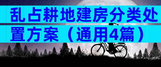 乱占耕地建房分类处置方案（通用4篇）