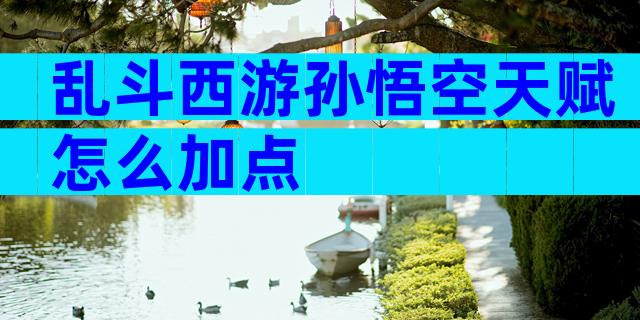 乱斗西游孙悟空天赋怎么加点