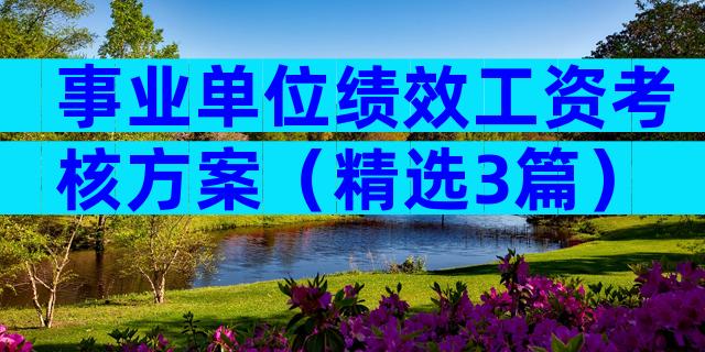 事业单位绩效工资考核方案（精选3篇）