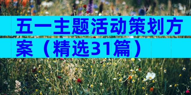 五一主题活动策划方案（精选31篇）