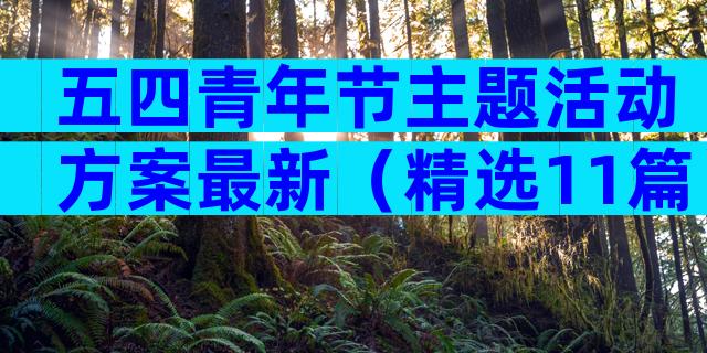 五四青年节主题活动方案最新（精选11篇）