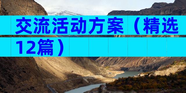 交流活动方案（精选12篇）