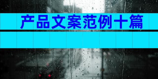 产品文案范例十篇