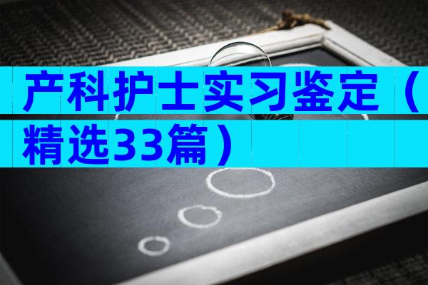 产科护士实习鉴定（精选33篇）