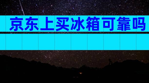 京东上买冰箱可靠吗