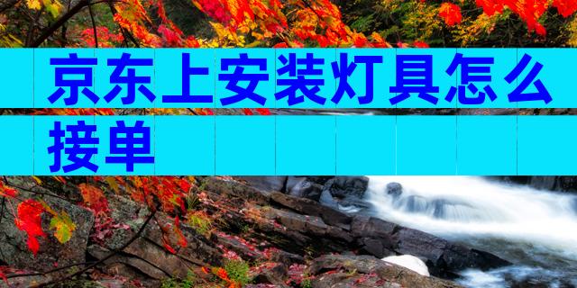 京东上安装灯具怎么接单