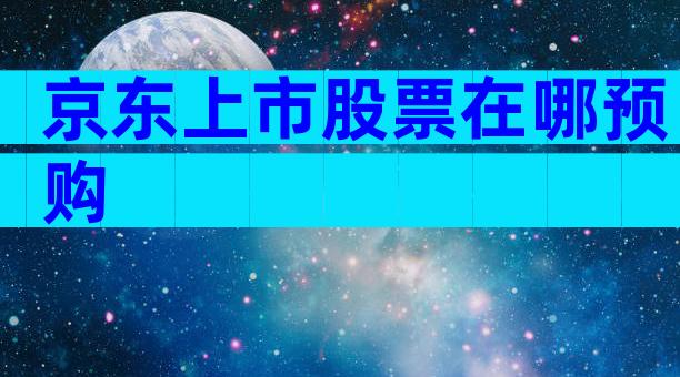 京东上市股票在哪预购