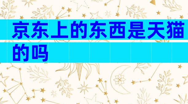 京东上的东西是天猫的吗