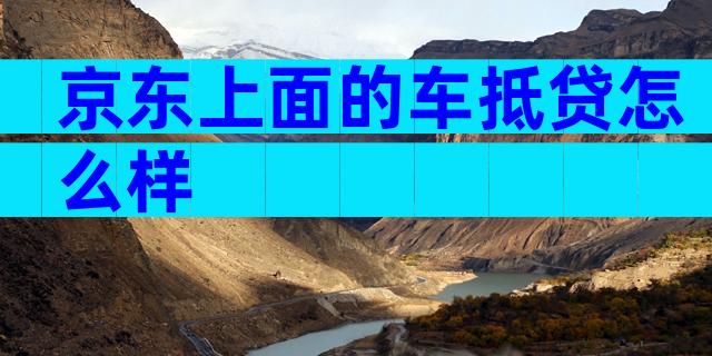 京东上面的车抵贷怎么样
