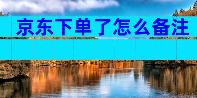 京东下单了怎么备注