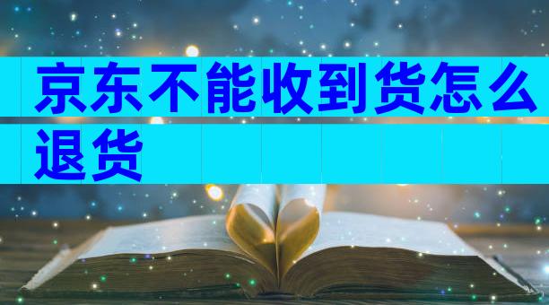 京东不能收到货怎么退货
