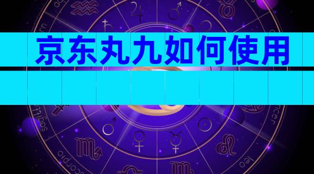 京东丸九如何使用