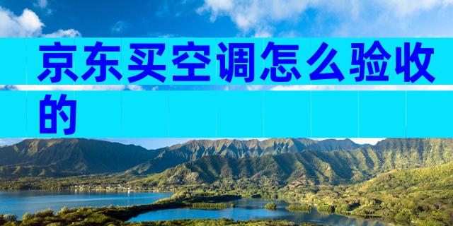 京东买空调怎么验收的