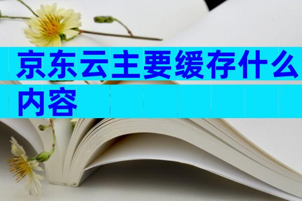 京东云主要缓存什么内容