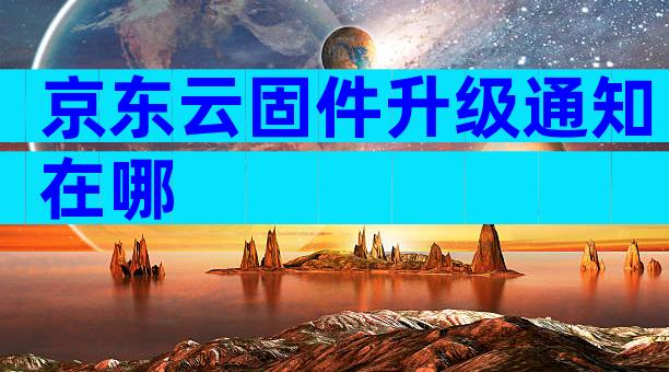 京东云固件升级通知在哪
