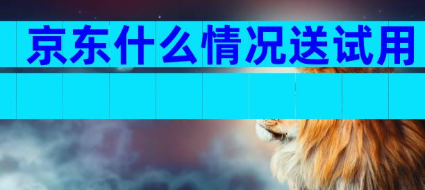 京东什么情况送试用
