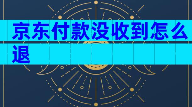 京东付款没收到怎么退