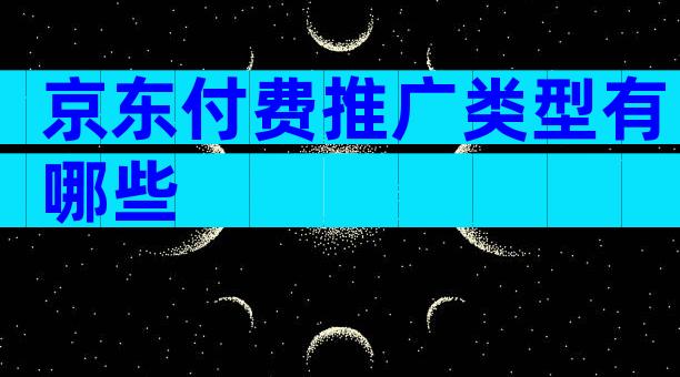 京东付费推广类型有哪些