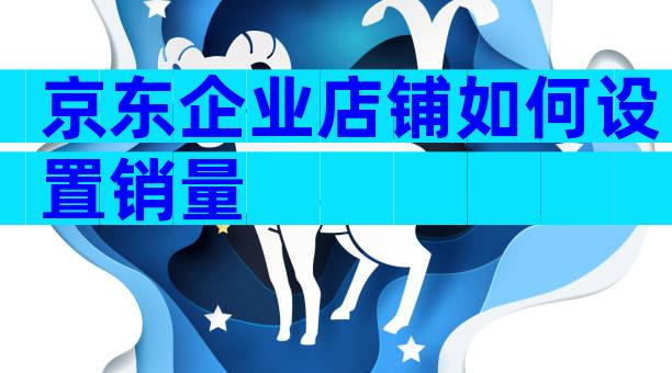 京东企业店铺如何设置销量