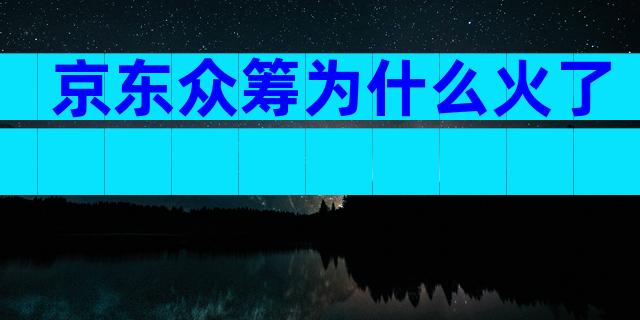 京东众筹为什么火了