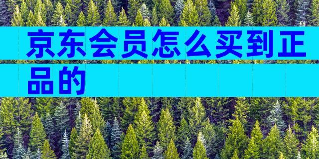 京东会员怎么买到正品的