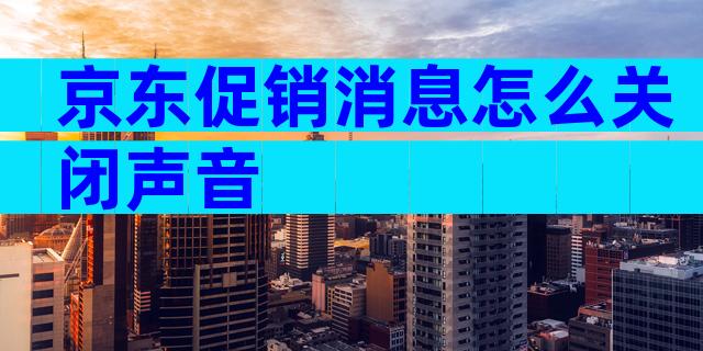 京东促销消息怎么关闭声音