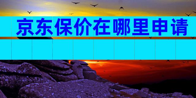 京东保价在哪里申请