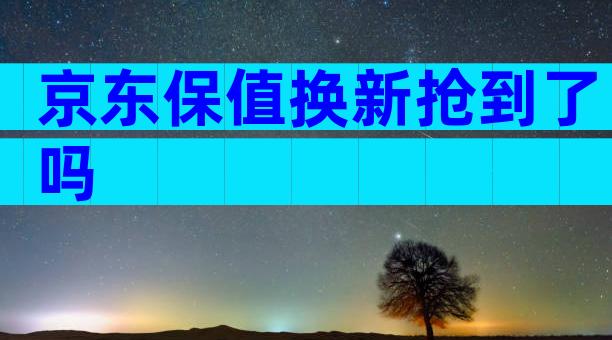 京东保值换新抢到了吗