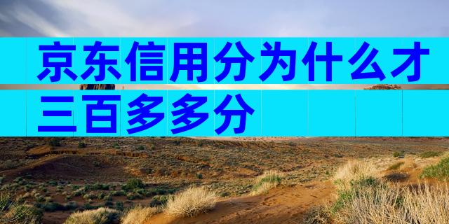京东信用分为什么才三百多多分