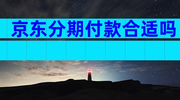 京东分期付款合适吗