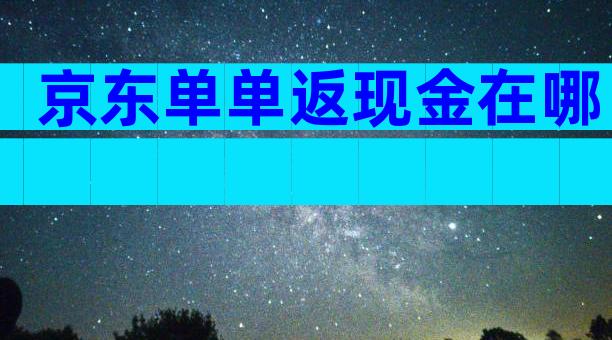 京东单单返现金在哪