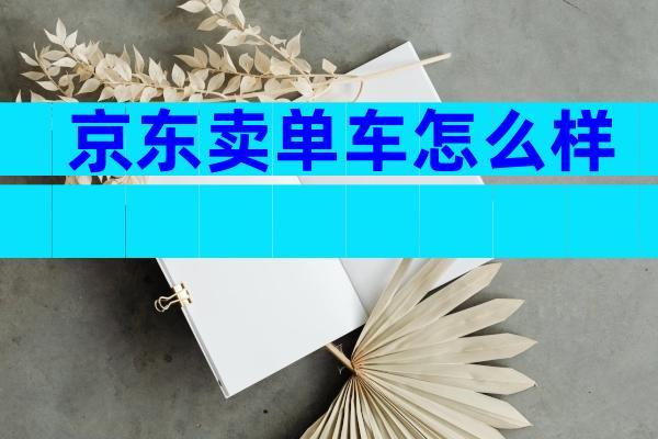 京东卖单车怎么样