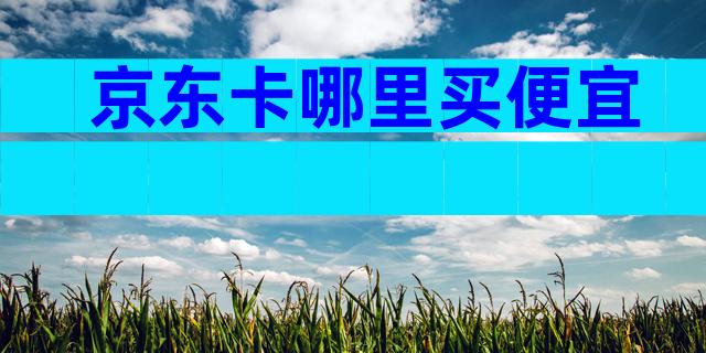 京东卡哪里买便宜