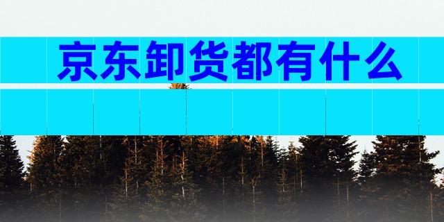 京东卸货都有什么