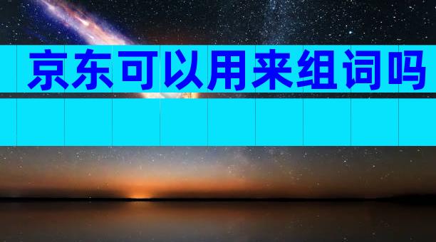 京东可以用来组词吗