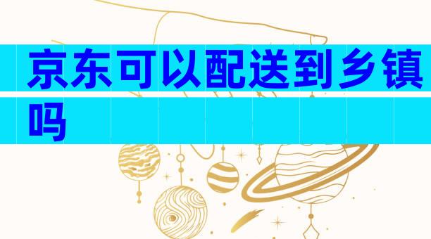 京东可以配送到乡镇吗