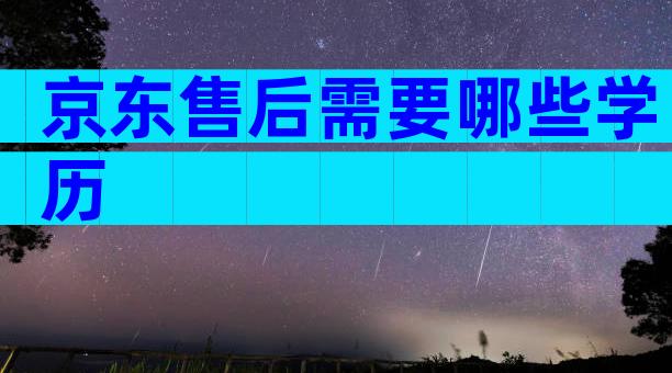 京东售后需要哪些学历