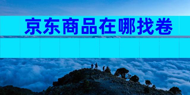 京东商品在哪找卷