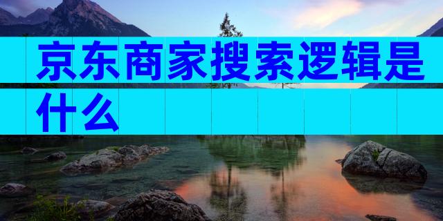 京东商家搜索逻辑是什么