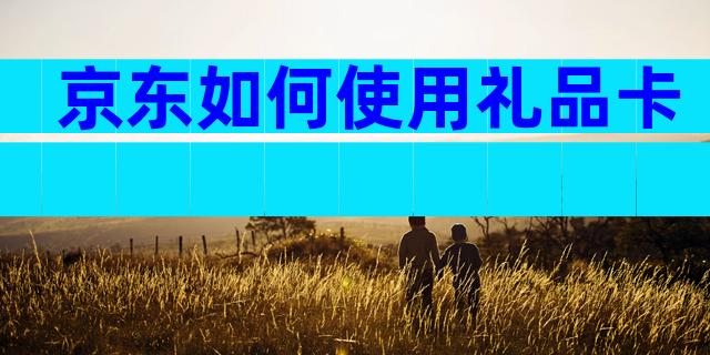 京东如何使用礼品卡