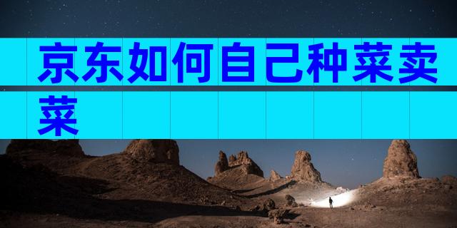 京东如何自己种菜卖菜