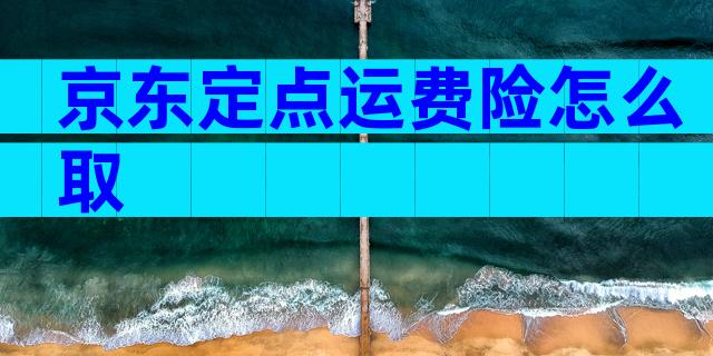 京东定点运费险怎么取