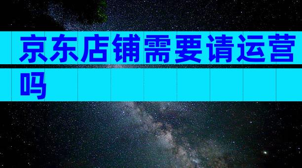 京东店铺需要请运营吗
